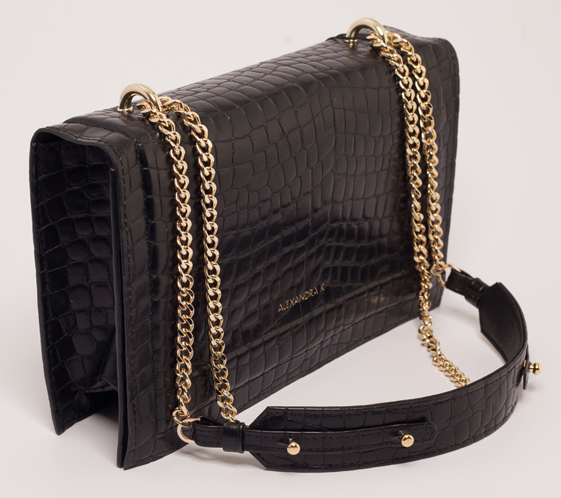 Hope Maxi - Black Vegan Shoulder Bag - by Alexandra K.